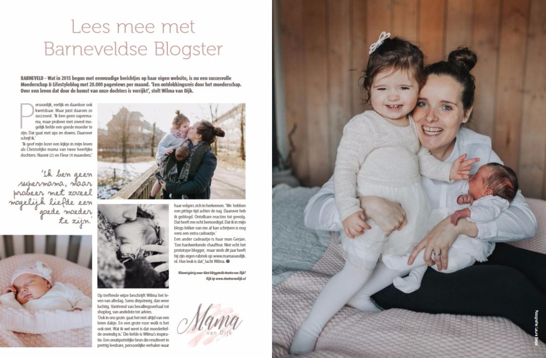 huis aan huis blad, mama van dijk, christelijke mamablogger, in de media, veluwe totaal, moederschap, mamablog