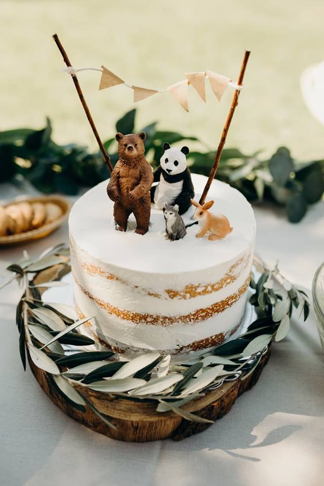 naked cake, wild one, eerste verjaardag taart, dieren